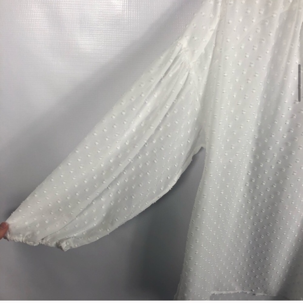 Chaps Boho Sheer Polka Dot Blouse - image 4